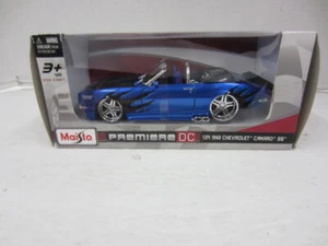 Maisto 1968 CHEVROLET CAMARO 1/24 Die-Cast Metallic Blue NRFB Premiere DC - Picture 1 of 4
