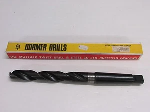 NOS! SHEFFIELD TWIST DRILL 55/64" DRILL BIT, 11" LONG, 3MT SHANK, ENGLAND - Picture 1 of 3