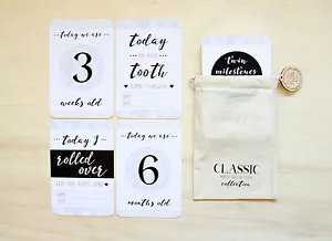 NEW Blossom & Pear Twin Baby Classic Milestone & Moment CardsKeepsake Photo Gift - Picture 1 of 5