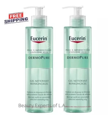 PACK 2 Eucerin DermoPure Gel Limpiador Control Aceite 400 ml EXP 03/2027 Foto 1 de 2