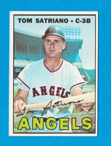 1967 Topps Baseball Card #343 Tom Satriano California Angels EX-EXMT