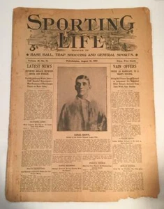 1907 Sporting Life Zeitschrift mit Samuel Brown - Boston Beaneaters / Tauben - Bild 1 von 1