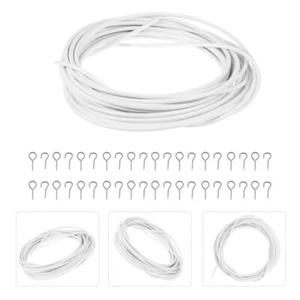 10 Meters Curtain Rope with Hook Wire for Hanging Curtains Cord Office - Picture 1 of 12