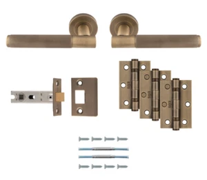 Antiguo paquete de puertas de latón Ultimate Lagos Latch Pack - UDP010AB/INTB Carlisle Latón - Imagen 1 de 11