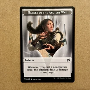 B3G3 ~ MTG ~ Narset of the Ancient Way Emblem Token ~ IKO Ikoria ~ 012/013 ~ NM - Picture 1 of 5