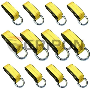 GRIPON 12pc 8' Lasso Strap Tie Down Wheel Lift Rollback Tow Hauler Dolly Trailer - Picture 1 of 1