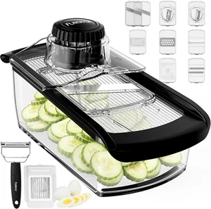 Mandoline Slicer for Kitchen, Fruit Cutter, Cheese Grater, Cucumber Slicer, Vegg - Picture 1 of 12