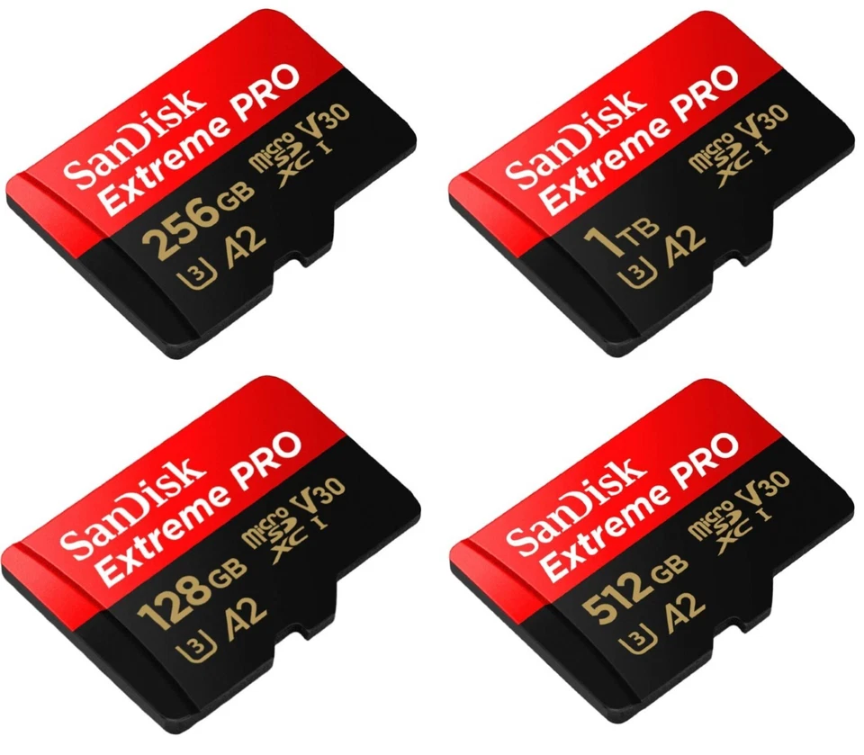 SanDisk SDSQXCD 128GB 256GB 512GB 1TB MicroSD Class 10 Extreme PRO 200MB/s - Image 1 of 1