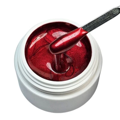Exklusives UV Farbgel Rot Glitter Effekt 5ml Gel Nr.75 Fullcover - Bild 1 von 4
