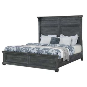 Global Furniture USA Tatum Gray Rustic Wood Panel King Bed - Picture 1 of 5