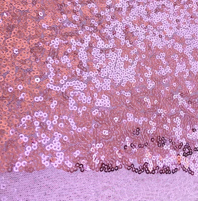Pink Sequin Fabric, Light Pink Sequin for Dress, Party Table Deco  by the Yard - Image 1 of 4
