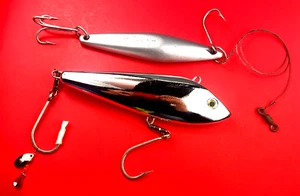TADY 16 a rare find, Large chrome fish shape lure, Ocean, Tuna, deep sea,VTG. jm - Picture 1 of 7