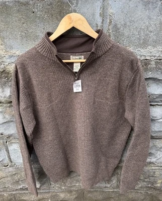 NWT LL Bean Merino Lambs Wool WATERFOWL Quarter Zip Sweater Size M Reg - Image 1 of 4