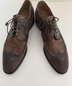 Stefano Branchini Mens Two-Color Trofeo Oxfords Size 9.5 Lace Up Made in Italy - Picture 1 of 16