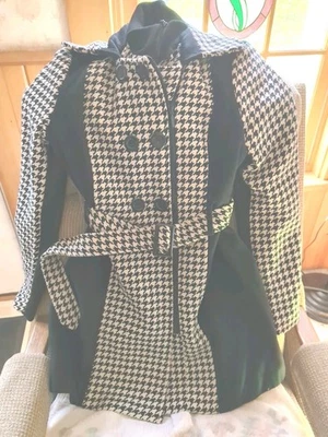 Mujer YOKI NEW YORK Doble Pecho Dble Cremallera Vestido Abrigo ¡¡Desacarado!! Talla L Foto 1 de 4