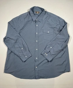 Duluth Trading Co Shirt Mens 3XL Blue Gray Button Up Roll Tab Sleeves Quick Dry - Picture 1 of 4