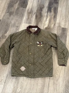 Vintage Rare Disney Store Hunting Quilted Chore Jacket Adult Small MICKEY MOUSE - Bild 1 von 4