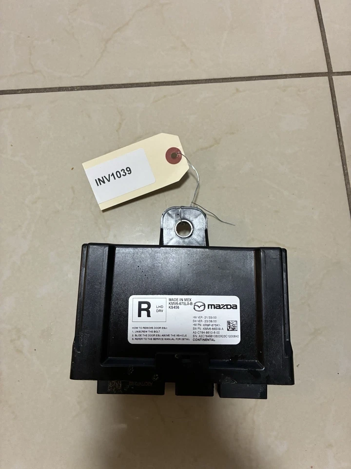 2024 MAZDA CX-90 UNIDAD MÓDULO DE CONTROL PUERTA LADO CONDUCTOR DELANTERO IZQUIERDO OEM Foto 1 de 4