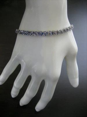 Vintage KRN 1/4 CTTW Genuine Diamond Tennis Bracelet 925 Sterling Silver 7" Long - Image 1 of 4