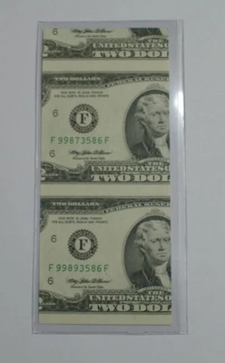 SN786 $2 Two Dollar Bill Miscut Misalignment Error ? - Image 1 of 2