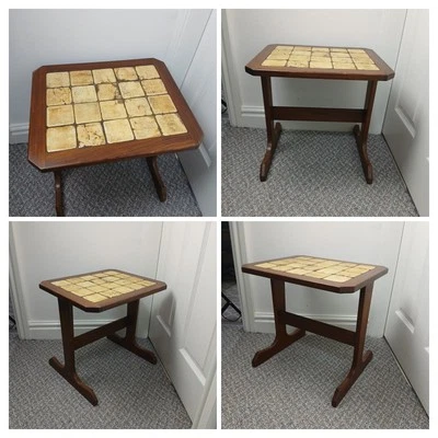 Vintage 1950s - Wooden Tiled Top Table - Child Desk Multi Use - Image 1 of 4