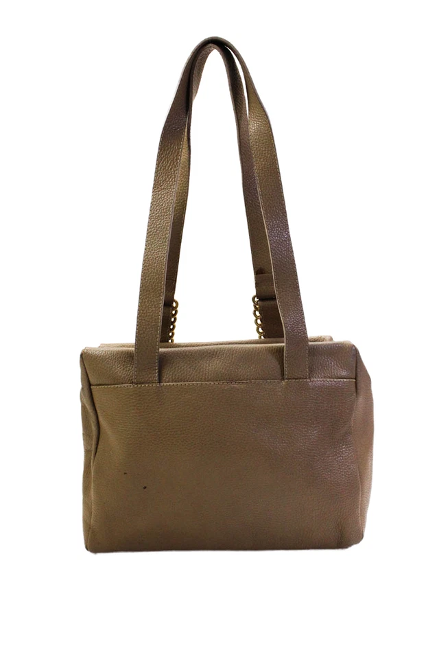 Bolso de hombro Bally para mujer de cuero granulado tono dorado con cierre de cremallera beige Foto 1 de 4