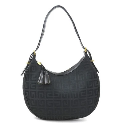 Auth GIVENCHY Shoulder Bag Black Canvas/Leather/Goldtone - e60294n - Image 1 of 4