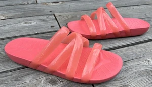 Sandalias Crocs para mujer 10 salpicaduras brillantes con tiras deslizables gelatina - coral - Imagen 1 de 12