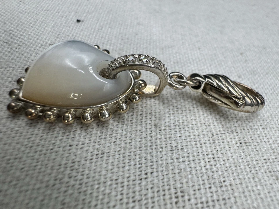 Colgante potenciador corazón plata esterlina Judith Ripka fregona y circonita cúbica Foto 1 de 4