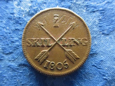 SWEDEN 1 SKILLING 1805 KM566 OVER 2 ORE 1751 KM461 - Image 1 of 2