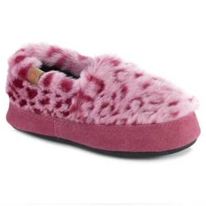 Acorn Kids' Moccasins Slipperss, Pink Ocelot, K8/9 A10089BTJ8-9 - Picture 1 of 6