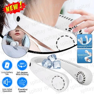 9000mAh Tragbar Nackenventilator 360° Leise Hals Ventilator USB Halsventilator - Bild 1 von 19