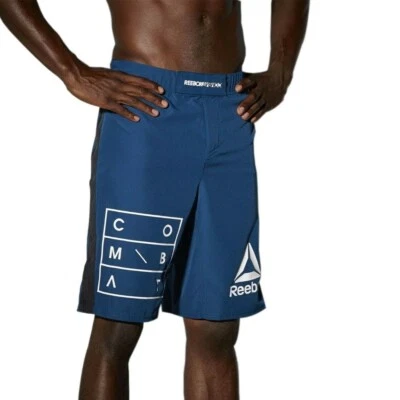 Pantalones Cortos de Entrenamiento Reebok Combat UFC Para Hombre Azul Noble Speedwick MMA Hero S99254 Foto 1 de 2