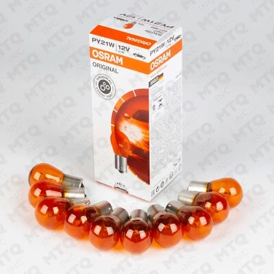 (10 piezas) Bombilla de señal de giro Osram genuina 7507 pin de desplazamiento ámbar 12v 21w Foto 1 de 4
