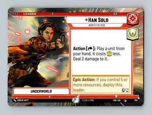 Star Wars Unlimited - Han Solo - Worth the Risk (Hyperspace) - SHD - Picture 1 of 2