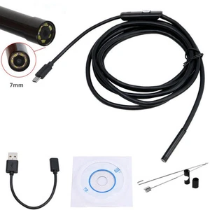 16.5FT Endoscope Borescope Inspection Video Camera for Android OTG Phone HTC M9 - Picture 1 of 9