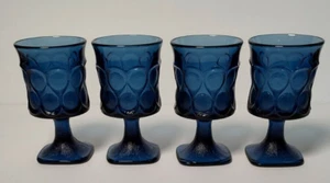 Vtg Noritake Colbalt Blue Spotlight Wine Juice Glasses 4 1/2" Square Bottom - Picture 1 of 7
