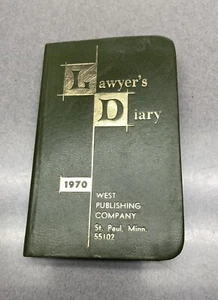 Vintage 1970 Lawyer Diary Facts Data Reference Unused Collectible - Picture 1 of 10