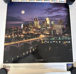 Moon Over Minneapolis Poster by Steve Linder Du Pont Gray - Picture 1 of 12