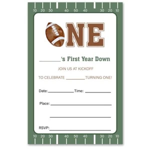 Football 1st Birthday Party Invitations 20 Packs Football Boys First Birthday... - Picture 1 of 5