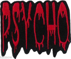 Parche bordado PSYCHO 8 cm x 6,5 cm (3" x 2 1/2") coser/planchar - Imagen 1 de 1