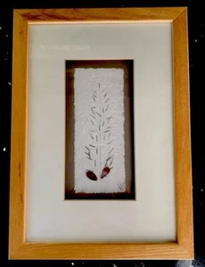 Vintage Botanical Collage Framed Art Madagascar Signed And Dated 12x9 - Picture 1 of 8