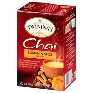 Twinings of London CHAI PUMPKIN GEWÜRZ Tee 20 Beutel einzeln verpackt BB 7/2025 - Bild 1 von 4