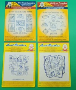 Aunt Martha's Hot Iron Transfers Embroidery Needle point lot of 4 D read details - Picture 1 of 4