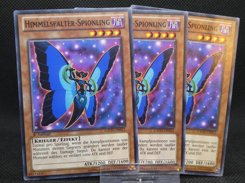 Yugioh Playset 3x Himmelsfalter-Spionling GAOV DE012/ Common/ 1. Auflage/ NM - Bild 1 von 1