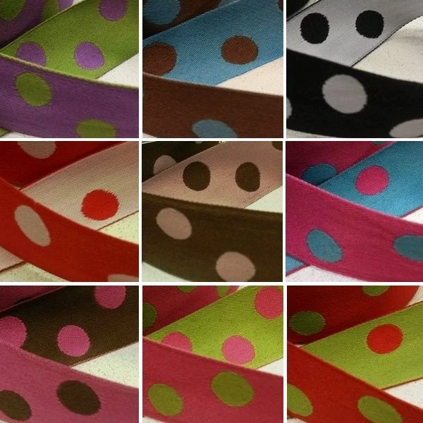 Bertie's Bows Ribbon 25mm Polka Dots Double Sided Two Tone - Image 1 of 1