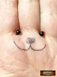 M00569-DarkBrown-FS MOREZMORE 3 Pairs Small 4.5mm Plastic Toy Animal Doll Eyes - Picture 1 of 2