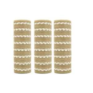 3 Rolls Jute Snowball Deco Mesh Ribbon for Wreath Making Supplies 10 Inch x 3... - Picture 1 of 5