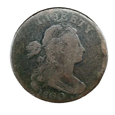 1800 1C DRAPED BUST LARGE CENT S-197 R.1 "Q" DATE VARIETY SCARES US TYPE COIN - Image 1 of 4