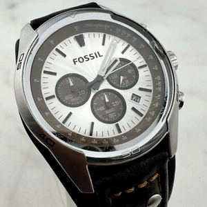 WORN Fossil Men CH-2565 Coachman Chrono Leather Bund Strap Watch - New Battery - Picture 1 of 20